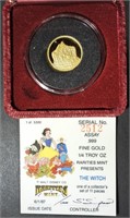 1987 SNOW WHITE "THE WITCH" 1/4 OZ GOLD