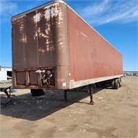 48' Van Storage Trailer was towed in selling As Is