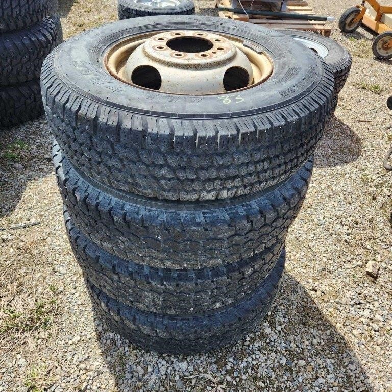 4- 245/75R16 Truck Wheels Badly weather checked