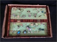 Assorted earrings, and costume jewelry