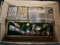 Assorted costume jewelry, and watches