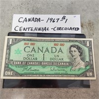 Canadian 1867-1976 1 Dollar Bill