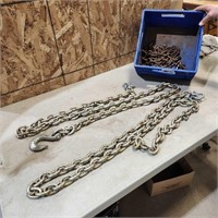 2- 3/8"× 8' Safety Chains, and other chain