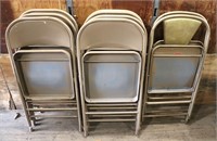 (9) Metal Folding Chairs