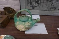 rare Roseville pottery teapot "Peony" pattern