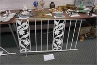 antique wrought iron railing with 2-sunflower