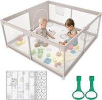 $140 Baby Playpen with Mat, 47x47inch