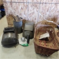 Basket, Metal can, welding masks