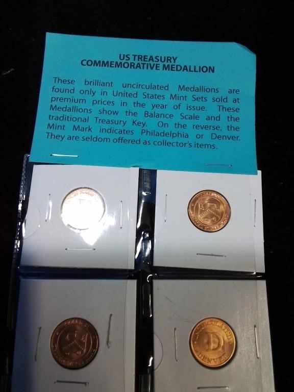 Group of  treasury commemorative medallions
