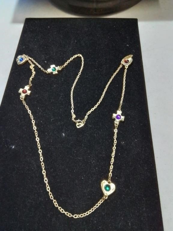Gold tone and Stone necklace