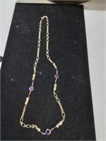 Gold tone and Stone necklace