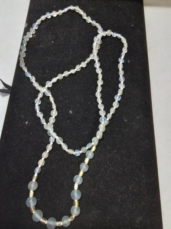Grey bead necklace