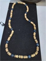 Bead and cork look necklace