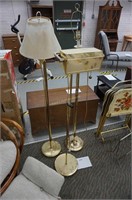3-brass floor lamps, all untested