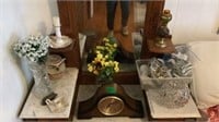 Antique clock, Vases and knickknacks