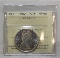ICCS CAN Fifty Cents 1965 MS-64