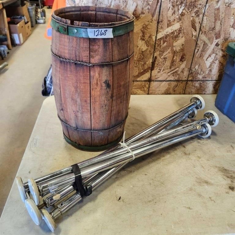 Nail keg, ext. coat rack