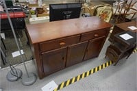 1960's solid maple buffet-2-doors & 2-drawers