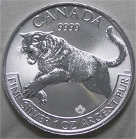 Canada $5 Predator Silver Bullion Series 2016 Coug