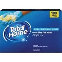 Total Home CVS Nitrile Disposable Gloves, 100 Ct