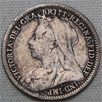 Great Britain Victoria 3 Pence 1889