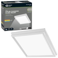 Commercial Electric Low Profile 9 in. White Square
