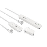 CE 4 Ft. Multiple Outlet Surge Protector Set3-Pack