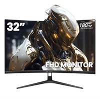 CRUA 32" 144Hz/180Hz Curved Gaming Monitor,1800R