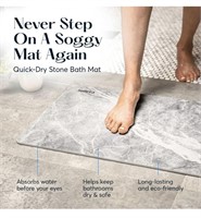Stone Bath Mat, Diatomaceous Earth Shower Mat,