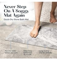 Stone Bath Mat, Diatomaceous Earth Shower Mat,
