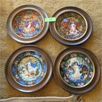 4 SEASONS RUSSIAN COLLECTOR PLATES IN FRAMES