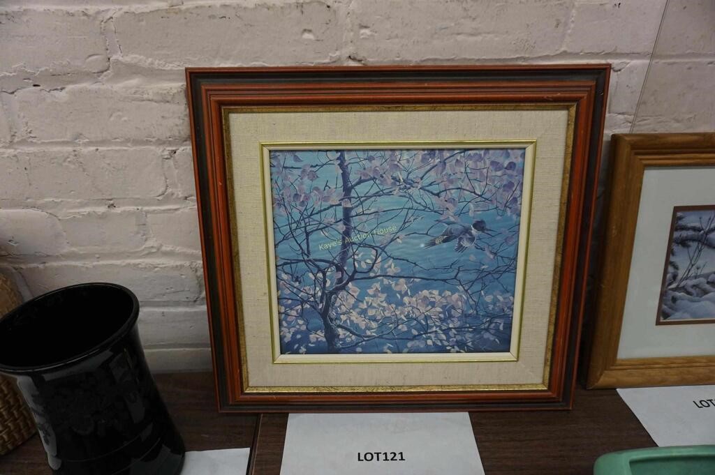 Robert Bateman print-Kingfisher, unsigned