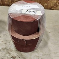 3- 120 grit Sandpaper rolls