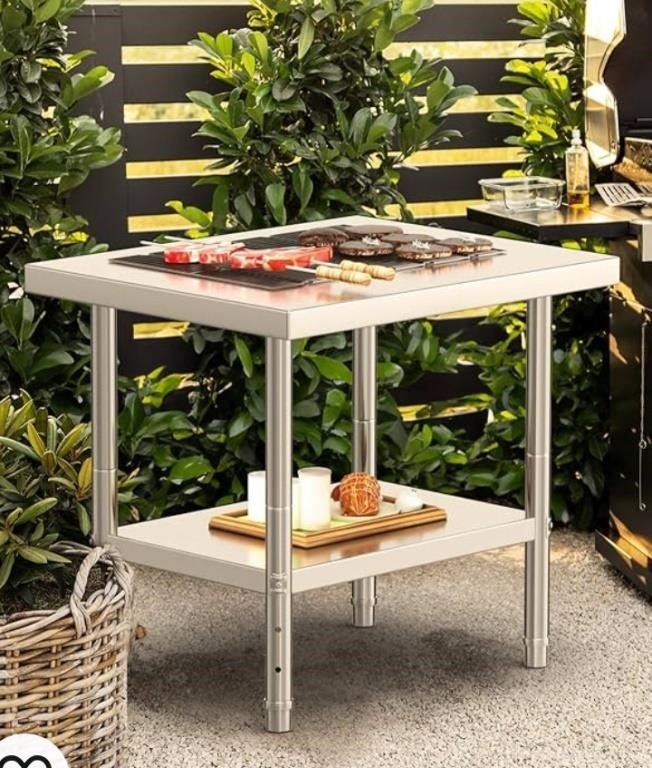 YITAHOME Stainless Steel Table, 30" X 24" Work