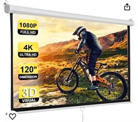 Smartxchoices 120" HD Manual Projector Screen 1