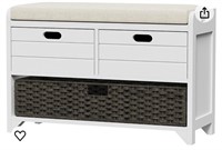 ROOMTEC 32" Storage Bench for Entryway, Shoe