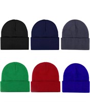 6 Pack 1-10Y Ultrafun Kids Winter Beanie Hats