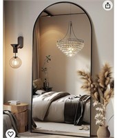 Floor Mirror, 71"x28" Arched Full Length Mirror,