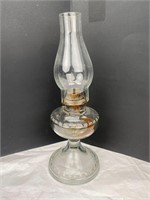 Antique Hobnail Rim Eagle Glass Oil lamp