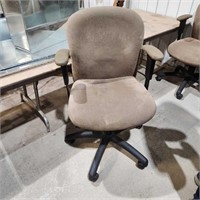 Tan Brown Cloth Office Chair