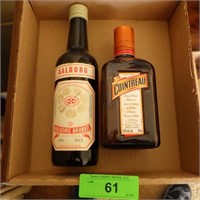 UNOPENED COINTREAU (375ML) & VINTAGE AALBORG >>>