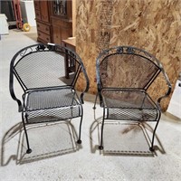 2- Metal Patio Chairs