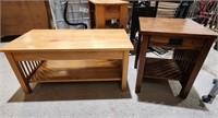 Mission style Oak Coffee & end table