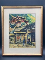 Framed Original Ai Weiwei Watercolor Painting
