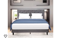 GAZHOME Twin XL Velvet Bed Frame, Upholstered