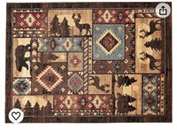 Home Dynamix Buffalo Bear Rustic Area Rug,