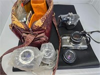 Vintage Camera/Lens Lot w bag_rr04-6