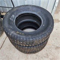 3- 185/80D13 Trailer tires w 40% Tread