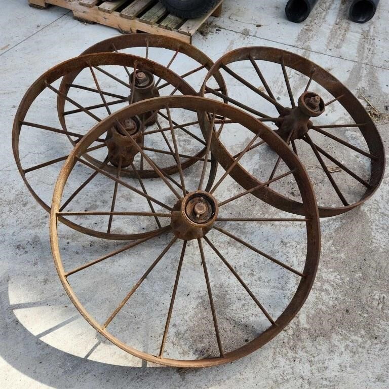 4- Steel Wheels 3"× 33"