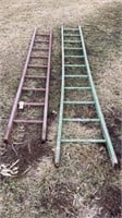 Wood Ladders Red-9’11” & Green is 11’6”